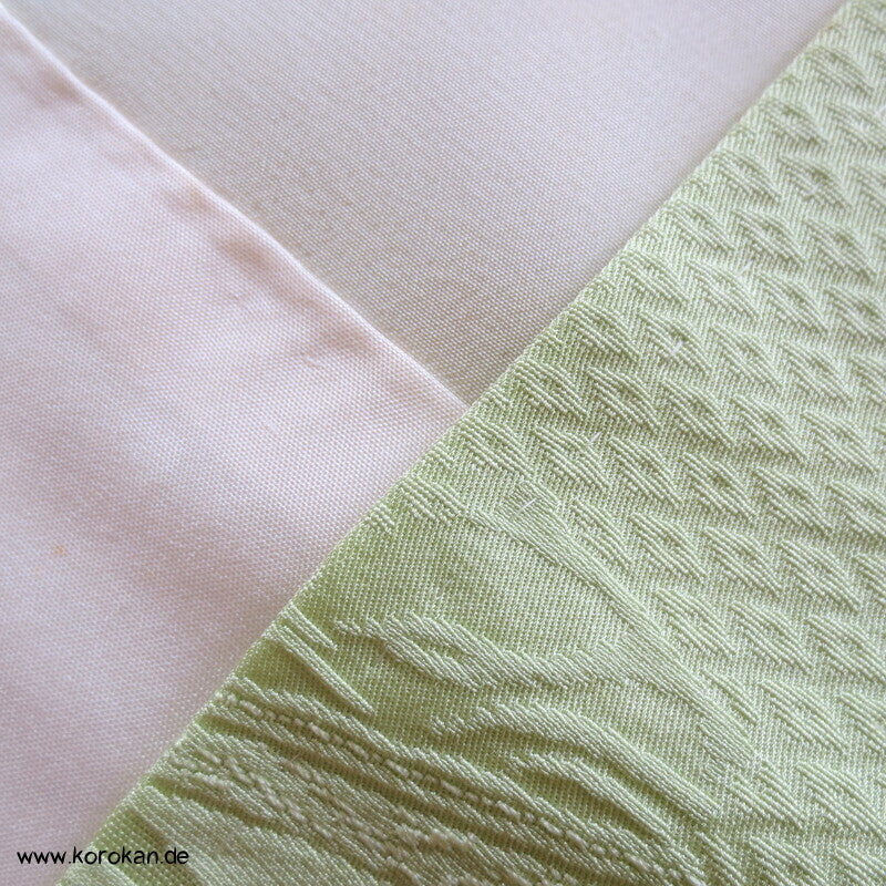 Iromuji Kimono Seidendamast, limone Hitta Kanoko