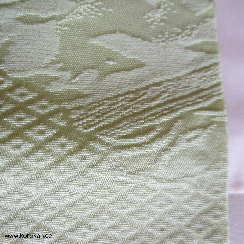 Iromuji Kimono Seidendamast, limone Hitta Kanoko