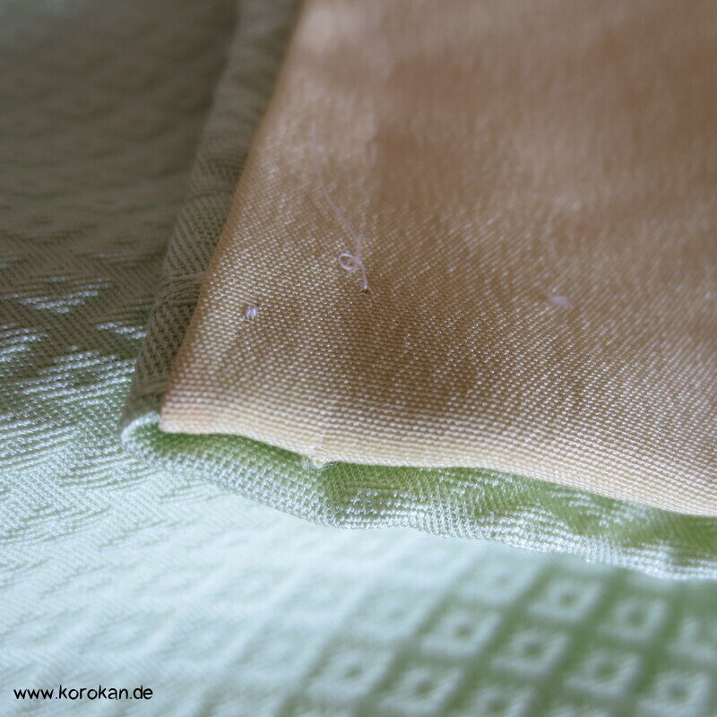 Iromuji Kimono Seidendamast, limone Hitta Kanoko