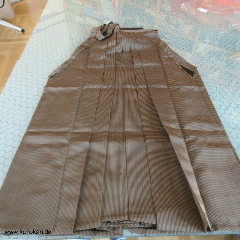 braun blau natur Streifen Hakama - Andon - Rock - Typ
