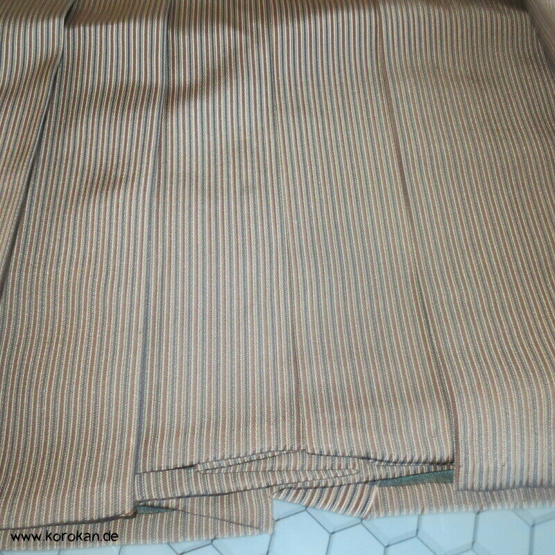 braun blau natur Streifen Hakama - Andon - Rock - Typ