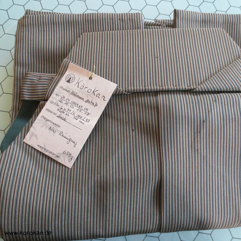 braun blau natur Streifen Hakama - Andon - Rock - Typ