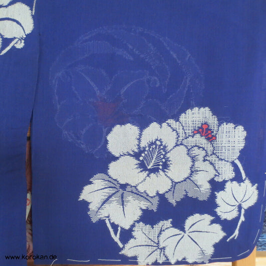Blüten Rondelle Hitoe ungefütterter Kimono, Jacquard Decoupè