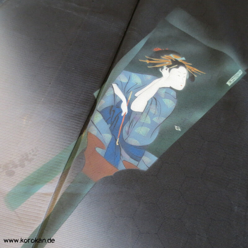 Shikishi Rho Seide Hitoe Homongi Kimono, halbtransparent