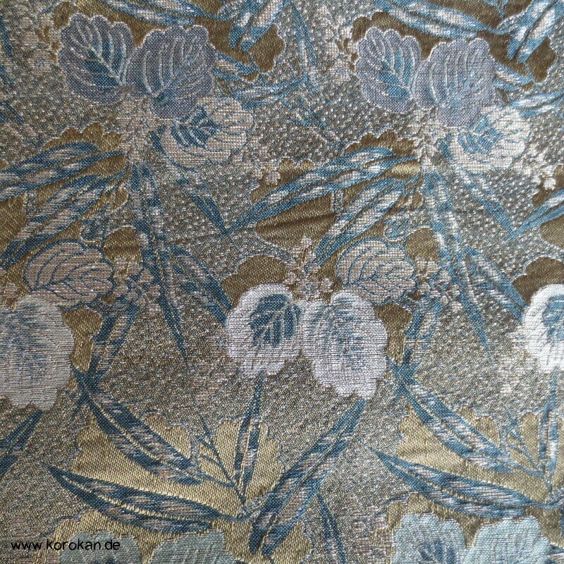 Bambus Paulownia Maru Obi in dezentem oliv / schwarz / gold