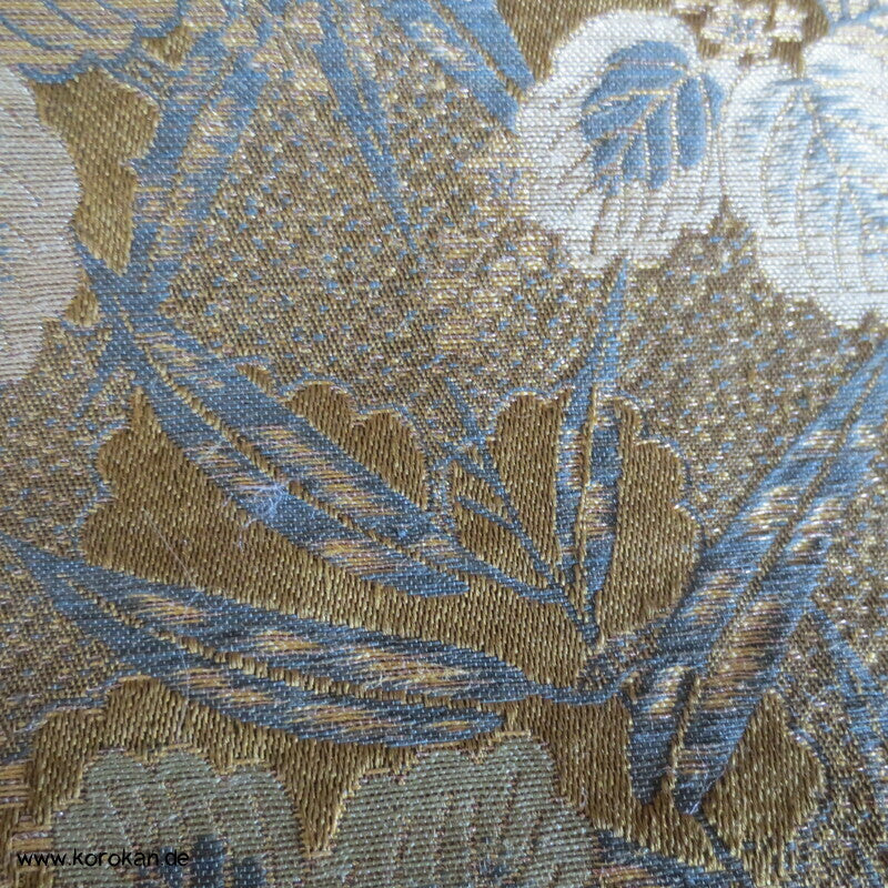 Bambus Paulownia Maru Obi in dezentem oliv / schwarz / gold