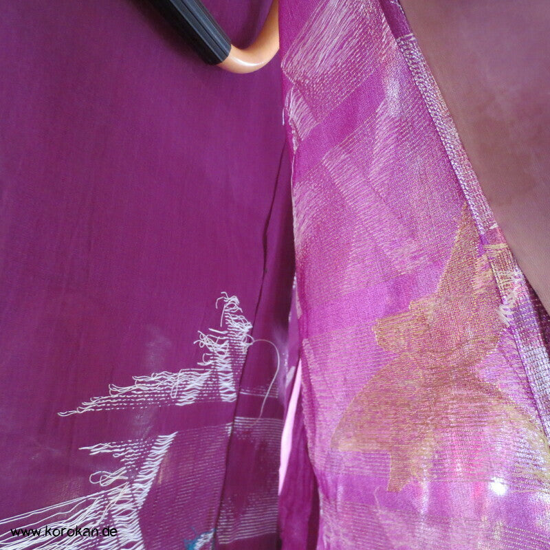Tombo Libellen, Asanoha Geflecht Hitoe Seiden Jacquard Decoupé Kimono
