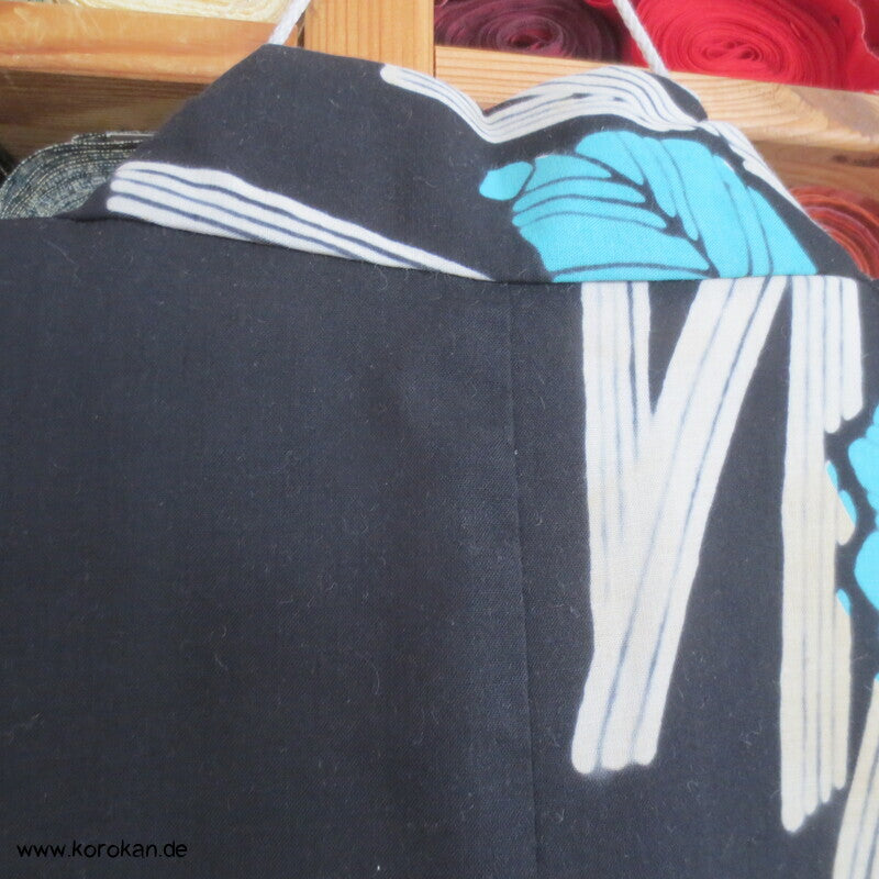türkise Iris Yukata Baumwoll Kimono