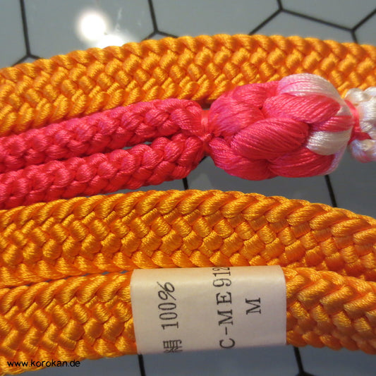 marigold - pinker Obijime, geflochten, Koi, dicke Knoten, neu