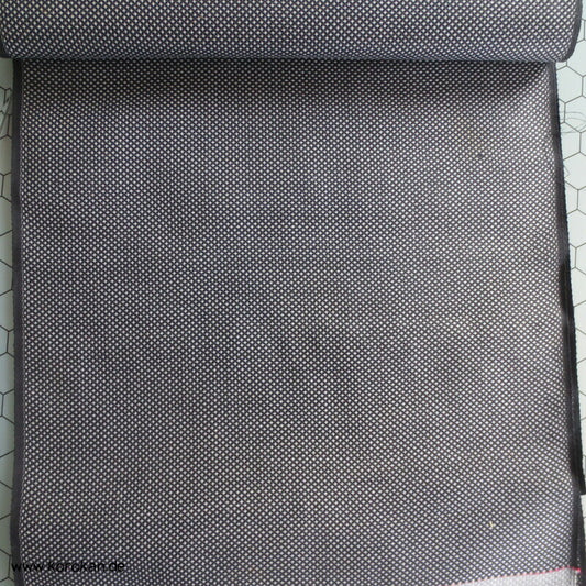 weiße Kreuze auf schwarzer Kimono Jacquard Seide