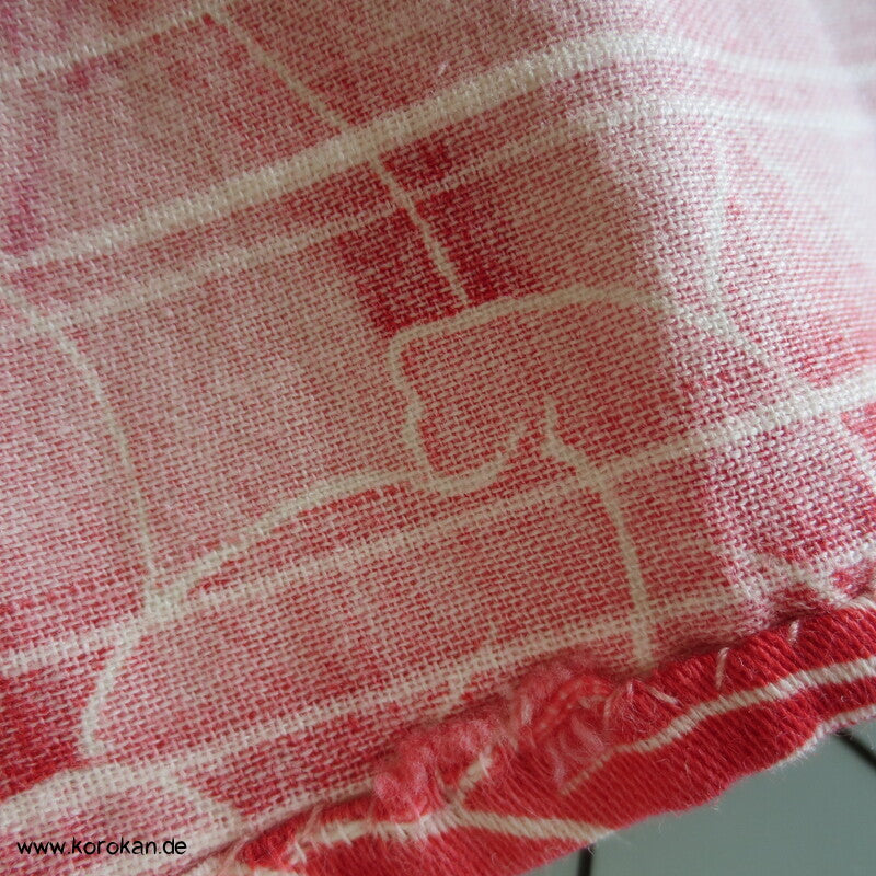 Yukata Narzissen Kimono, reine Baumwolle, gekürzt, Morgenmantel