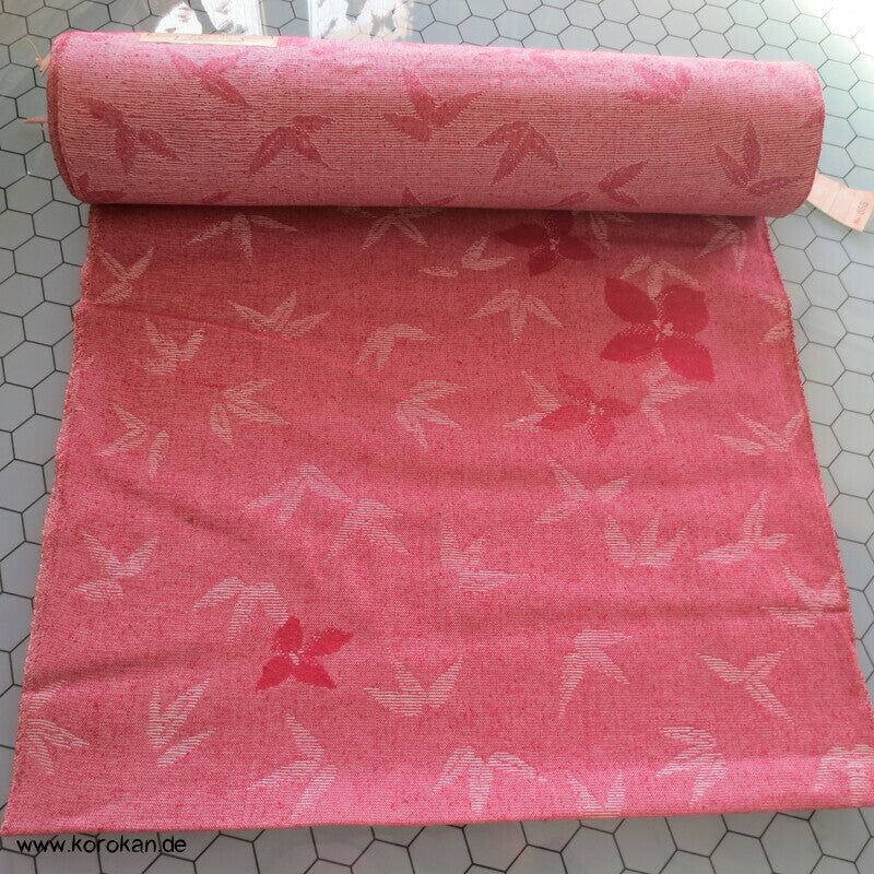 japanischer Bambusblätter Kimono Wollmischjacquard