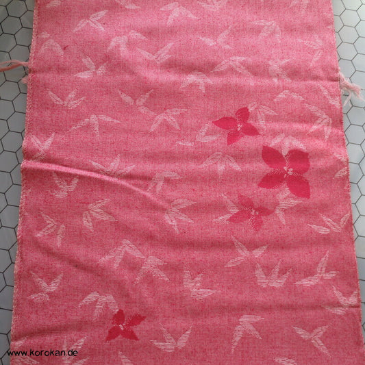 japanischer Bambusblätter Kimono Wollmischjacquard