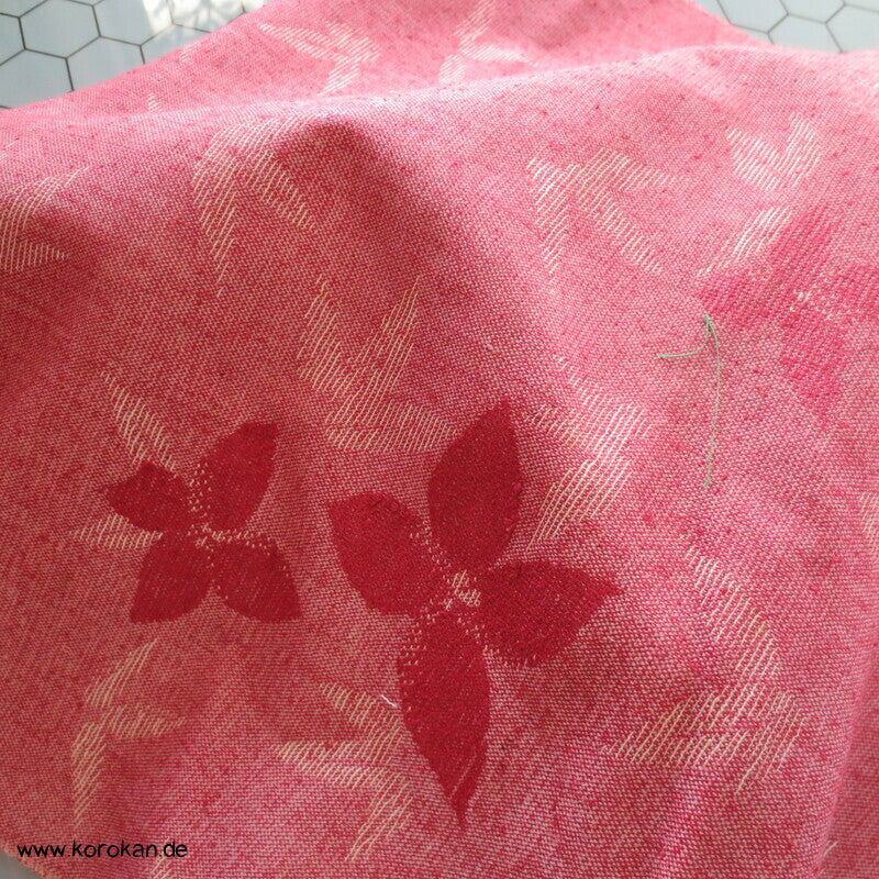 japanischer Bambusblätter Kimono Wollmischjacquard