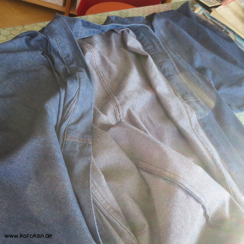 Jeans Kimono, Yukata oder Hitoe, Baumwolldenim, groß