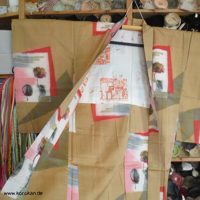 abtrakte Blumen Shikishi Meisen modernistische Haori