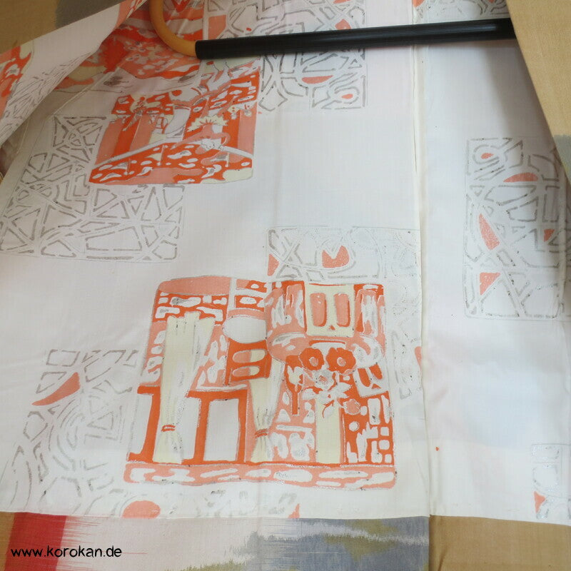 abtrakte Blumen Shikishi Meisen modernistische Haori