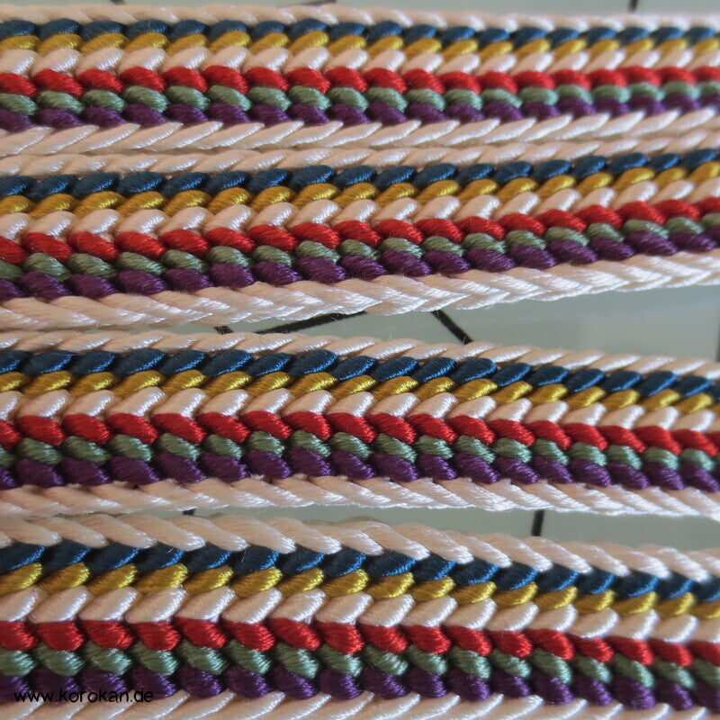 regenbogen bunt gestreifter Obijime, Seide