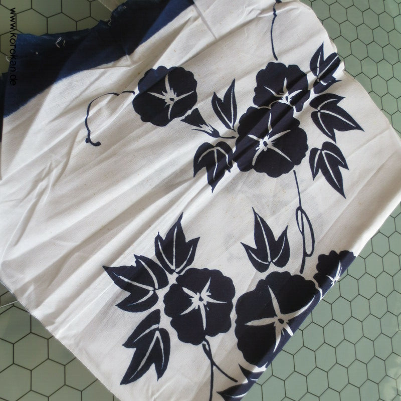 Ackerwinden Blaudruck Yukata Kimono Baumwoll Stoff