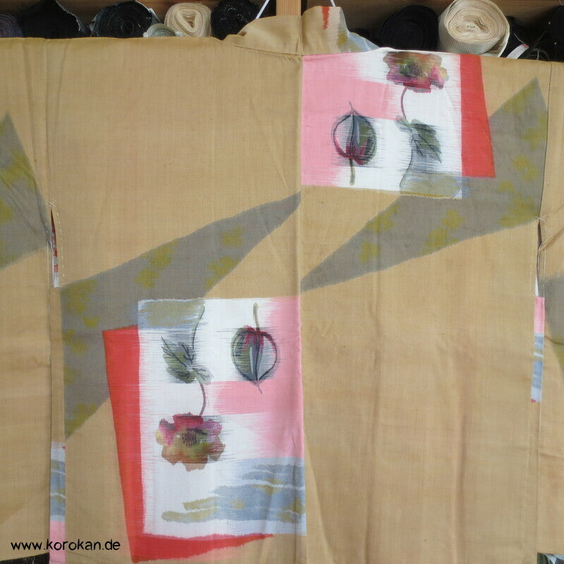 abtrakte Blumen Shikishi Meisen modernistische Haori