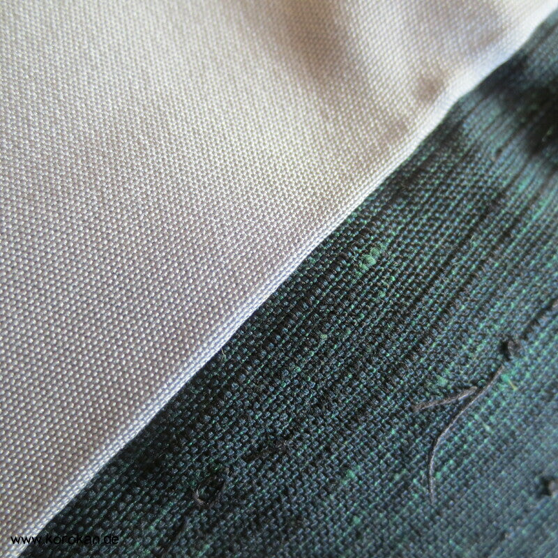 schwarzgrüne Fushi Tsumugi Seide Haori Männer Kimono Jacke, Brückenmotiv