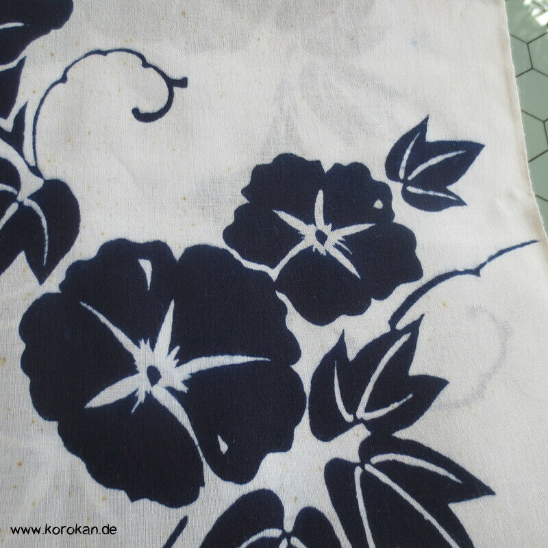 Ackerwinden Blaudruck Yukata Kimono Baumwoll Stoff