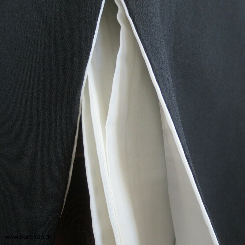 bestickter Bambuswald Seidencrepe Tomesode Kimono