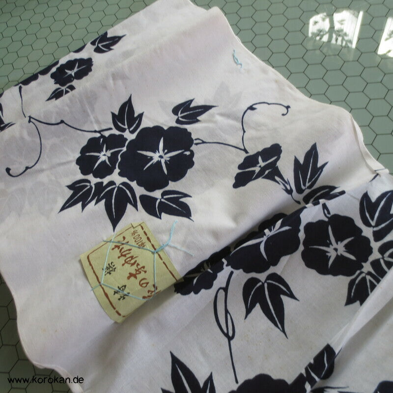 Ackerwinden Blaudruck Yukata Kimono Baumwoll Stoff