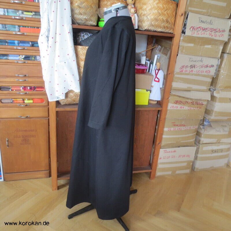bestickter dicker Baumwolljersey A Linie Kleid, stretchig, XL