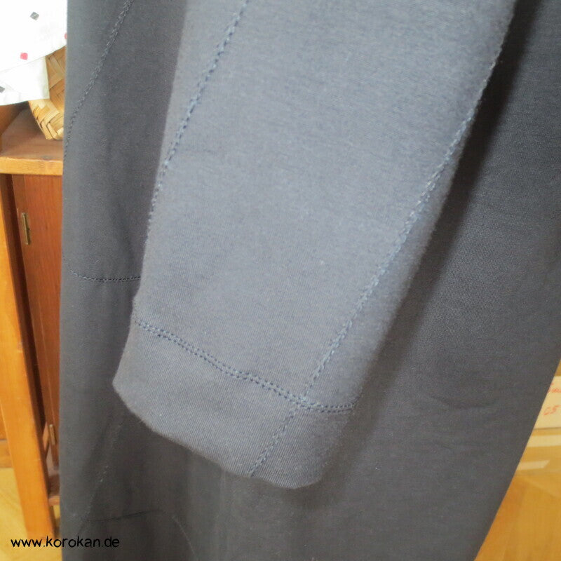 bestickter dicker Baumwolljersey A Linie Kleid, stretchig, XL