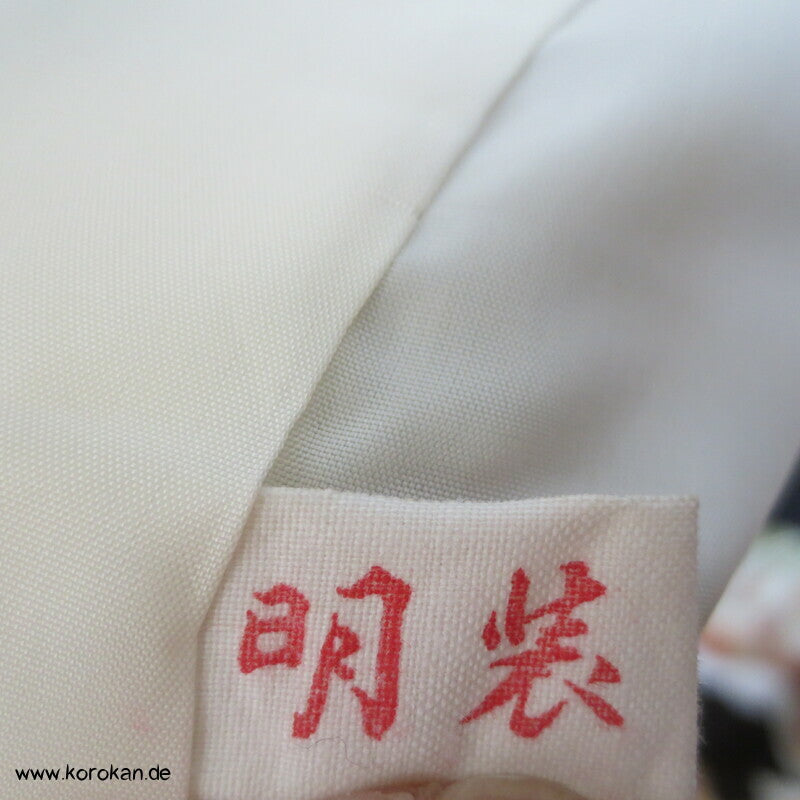 bestickter Bambuswald Seidencrepe Tomesode Kimono