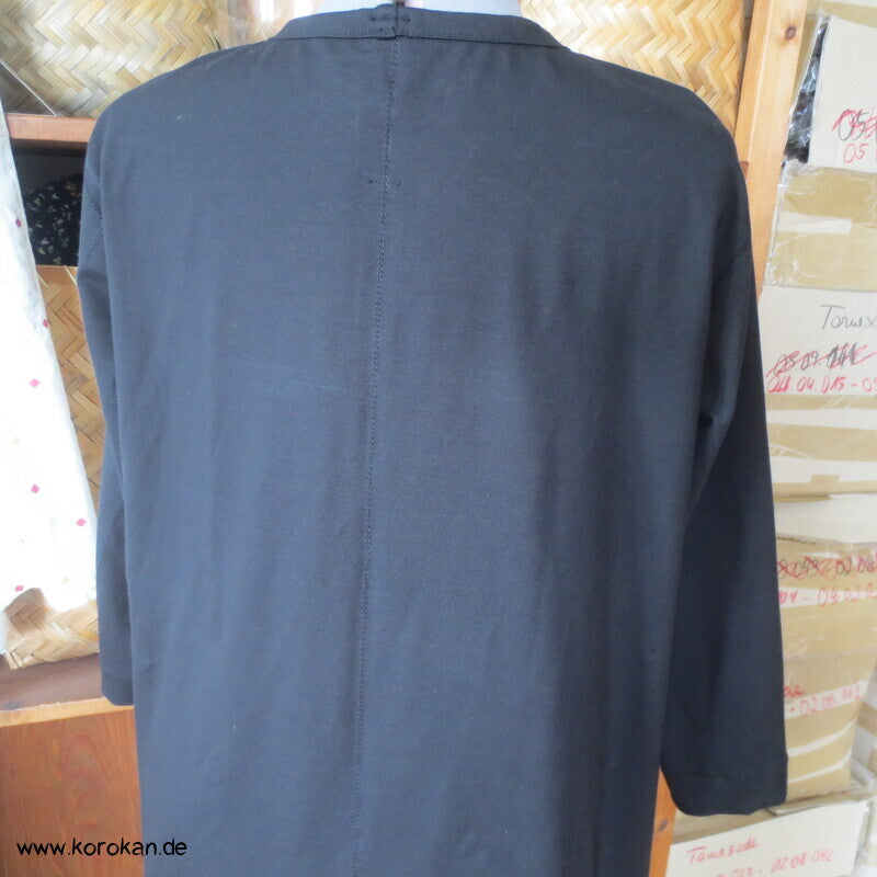 bestickter dicker Baumwolljersey A Linie Kleid, stretchig, XL