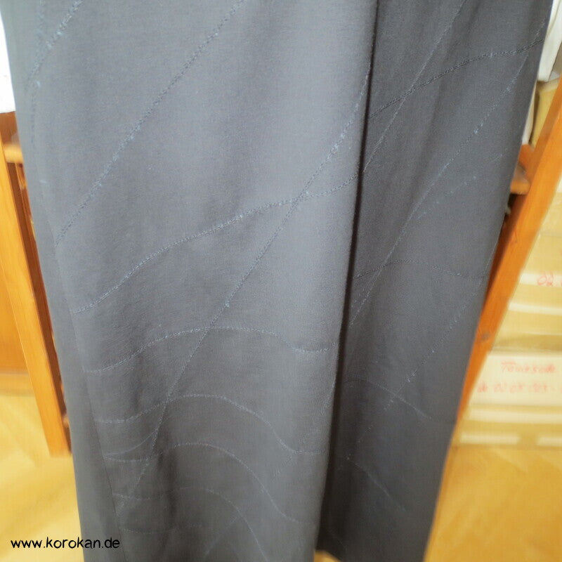 bestickter dicker Baumwolljersey A Linie Kleid, stretchig, XL