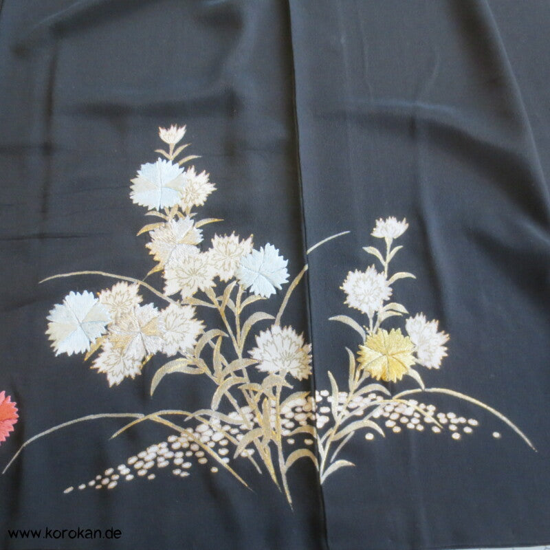 Nadeshiko Grasnelken Stickereien Tomesode Kimono