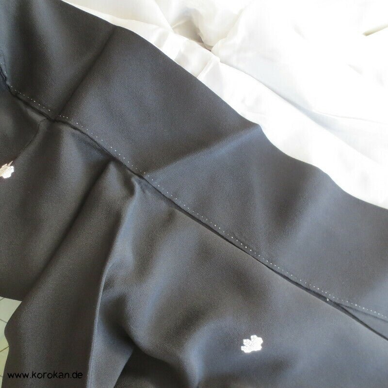 bestickter Bambuswald Seidencrepe Tomesode Kimono