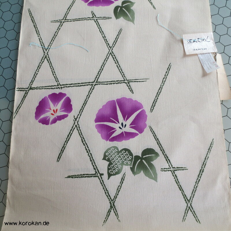 japanische Asagao Prachtwinden Yukata Kimono Baumwoll Krepp Stoffrolle